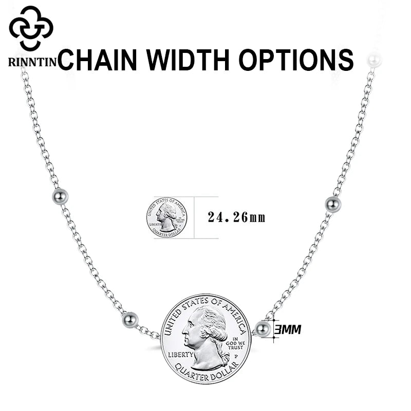 VIXONNA 925 Sterling Silver Satellite Necklace - Minimalist Ball Chain