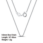 Rinntin 925 Sterling Silver Basic Women's Neck Chain Cable Bamboo Twisted Chain Fashion Side Bead Box Chain Necklace Jewelry