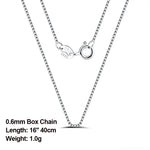 Rinntin 925 Sterling Silver Basic Women's Neck Chain Cable Bamboo Twisted Chain Fashion Side Bead Box Chain Necklace Jewelry