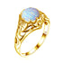 SILVERCHAKRA Vintage Real 925 Silver Rings for Women 2ct Round Opal Ring Artistic filigree Art Deco Fine Jewelry Lady Mom Gifts