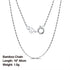 Rinntin 925 Sterling Silver Basic Women's Neck Chain Cable Bamboo Twisted Chain Fashion Side Bead Box Chain Necklace Jewelry
