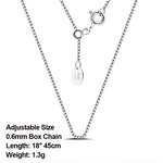 Rinntin 925 Sterling Silver Basic Women's Neck Chain Cable Bamboo Twisted Chain Fashion Side Bead Box Chain Necklace Jewelry