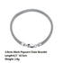 Rinntin Italian 925 Sterling Silver 3.0mm Mesh Popcorn Chain Bracelet for Women Jewelry Female Dating Trendy Accessories TSB65