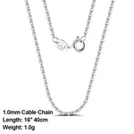 Rinntin 925 Sterling Silver Basic Women's Neck Chain Cable Bamboo Twisted Chain Fashion Side Bead Box Chain Necklace Jewelry