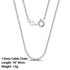 Rinntin 925 Sterling Silver Basic Women's Neck Chain Cable Bamboo Twisted Chain Fashion Side Bead Box Chain Necklace Jewelry