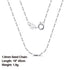 Rinntin 925 Sterling Silver Basic Women's Neck Chain Cable Bamboo Twisted Chain Fashion Side Bead Box Chain Necklace Jewelry