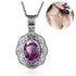 SILVERCHAKRA Big Mystic Topaz Gem Victorian Retro Pendant Necklaces for Women Floral Filigree Handmade 925 Silver Fine Jewelry