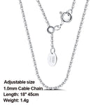 Rinntin 925 Sterling Silver Basic Women's Neck Chain Cable Bamboo Twisted Chain Fashion Side Bead Box Chain Necklace Jewelry