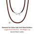 Rinntin Genuine Italian 2mm Brown Leather Cord Chain Necklace for Women Men with 925 Sterling Silver Clasp Trendy Jewelry SC62