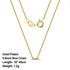 Rinntin 925 Sterling Silver Basic Women's Neck Chain Cable Bamboo Twisted Chain Fashion Side Bead Box Chain Necklace Jewelry