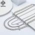 Rinntin Italian 925 Sterling Silver 3.6mm Diamond-Cut Cuban Link Chain Necklace for Women Men Silver Neck Chain Jewelry SC36