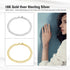 Rinntin 18K Gold Over 925 Sterling Silver 3mm Italian Cuban Chain Bracelet for Women Men Trendy Silver Bracelet Jewelry SB123