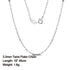 Rinntin 925 Sterling Silver Basic Women's Neck Chain Cable Bamboo Twisted Chain Fashion Side Bead Box Chain Necklace Jewelry