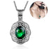 SILVERCHAKRA Big Mystic Topaz Gem Victorian Retro Pendant Necklaces for Women Floral Filigree Handmade 925 Silver Fine Jewelry
