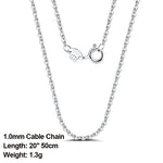 Rinntin 925 Sterling Silver Basic Women's Neck Chain Cable Bamboo Twisted Chain Fashion Side Bead Box Chain Necklace Jewelry