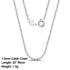 Rinntin 925 Sterling Silver Basic Women's Neck Chain Cable Bamboo Twisted Chain Fashion Side Bead Box Chain Necklace Jewelry
