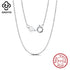 Rinntin Handmade 925 Sterling Silver Fashion 1.2mm Ball Bead Chain Necklace 40/45/50/55/60cm for Women Chain Jewelry Gift SC24