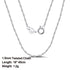 Rinntin 925 Sterling Silver Basic Women's Neck Chain Cable Bamboo Twisted Chain Fashion Side Bead Box Chain Necklace Jewelry