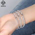 Rinntin Luxury Real 925 Sterling Silver Tennis Bracelet Women with AAAA Zircon Female Bangle Party Wedding Jewelry Gifts SB91