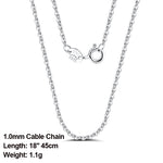 Rinntin 925 Sterling Silver Basic Women's Neck Chain Cable Bamboo Twisted Chain Fashion Side Bead Box Chain Necklace Jewelry