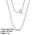 Rinntin 925 Sterling Silver Basic Women's Neck Chain Cable Bamboo Twisted Chain Fashion Side Bead Box Chain Necklace Jewelry