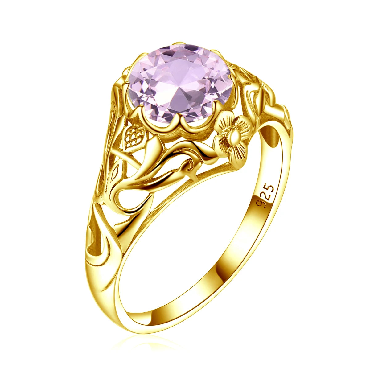 SILVERCHAKRA Vintage Real 925 Silver Rings for Women 2ct Round Opal Ring Artistic filigree Art Deco Fine Jewelry Lady Mom Gifts