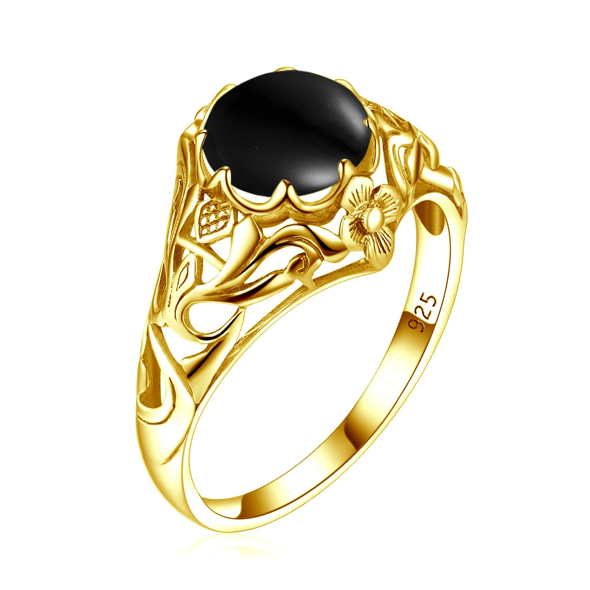 SILVERCHAKRA Vintage Real 925 Silver Rings for Women 2ct Round Opal Ring Artistic filigree Art Deco Fine Jewelry Lady Mom Gifts