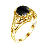 SILVERCHAKRA Vintage Real 925 Silver Rings for Women 2ct Round Opal Ring Artistic filigree Art Deco Fine Jewelry Lady Mom Gifts