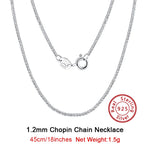 Rinntin 925 Sterling Silver Basic Women's Neck Chain Cable Bamboo Twisted Chain Fashion Side Bead Box Chain Necklace Jewelry