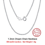 Rinntin 925 Sterling Silver Basic Women's Neck Chain Cable Bamboo Twisted Chain Fashion Side Bead Box Chain Necklace Jewelry
