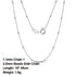 Rinntin 925 Sterling Silver Basic Women's Neck Chain Cable Bamboo Twisted Chain Fashion Side Bead Box Chain Necklace Jewelry