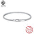 Rinntin Luxury Real 925 Sterling Silver Tennis Bracelet Women with AAAA Zircon Female Bangle Party Wedding Jewelry Gifts SB91