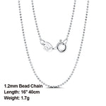 Rinntin 925 Sterling Silver Basic Women's Neck Chain Cable Bamboo Twisted Chain Fashion Side Bead Box Chain Necklace Jewelry
