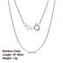 Rinntin 925 Sterling Silver Basic Women's Neck Chain Cable Bamboo Twisted Chain Fashion Side Bead Box Chain Necklace Jewelry