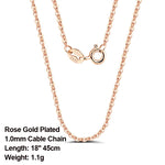 Rinntin 925 Sterling Silver Basic Women's Neck Chain Cable Bamboo Twisted Chain Fashion Side Bead Box Chain Necklace Jewelry