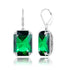 Real 100% 925 Silver Earrings Aquamarine 14K Gold Plated Drop Earrings For Women Fine Jewelry Wedding Gift Handmade
