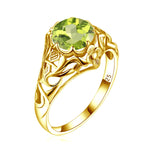 SILVERCHAKRA Vintage Real 925 Silver Rings for Women 2ct Round Opal Ring Artistic filigree Art Deco Fine Jewelry Lady Mom Gifts