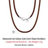 Rinntin Genuine Italian 2mm Brown Leather Cord Chain Necklace for Women Men with 925 Sterling Silver Clasp Trendy Jewelry SC62