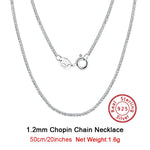 Rinntin 925 Sterling Silver Basic Women's Neck Chain Cable Bamboo Twisted Chain Fashion Side Bead Box Chain Necklace Jewelry