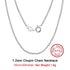 Rinntin 925 Sterling Silver Basic Women's Neck Chain Cable Bamboo Twisted Chain Fashion Side Bead Box Chain Necklace Jewelry