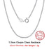 Rinntin 925 Sterling Silver Basic Women's Neck Chain Cable Bamboo Twisted Chain Fashion Side Bead Box Chain Necklace Jewelry