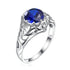 SILVERCHAKRA Vintage Real 925 Silver Rings for Women 2ct Round Opal Ring Artistic filigree Art Deco Fine Jewelry Lady Mom Gifts
