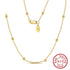 VIXONNA 925 Sterling Silver Satellite Necklace - Minimalist Ball Chain