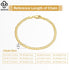 Rinntin 18K Gold Over 925 Sterling Silver 3mm Italian Cuban Chain Bracelet for Women Men Trendy Silver Bracelet Jewelry SB123