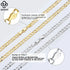 Rinntin 18K Gold Over 925 Sterling Silver 3mm/5mm Italian Diamond Cut Cuban Link Curb Chain Necklace for Women Men Jewelry SC60