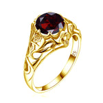 SILVERCHAKRA Vintage Real 925 Silver Rings for Women 2ct Round Opal Ring Artistic filigree Art Deco Fine Jewelry Lady Mom Gifts