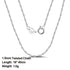 Rinntin 925 Sterling Silver Basic Women's Neck Chain Cable Bamboo Twisted Chain Fashion Side Bead Box Chain Necklace Jewelry