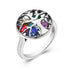 SILVERCHAKRA Unique 18K Gold Color Rings for Women Real 925 Sterling Silver Ring Family Tree of Life Gemstone Fine Jewelry 2022