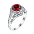 SILVERCHAKRA Vintage Real 925 Silver Rings for Women 2ct Round Opal Ring Artistic filigree Art Deco Fine Jewelry Lady Mom Gifts