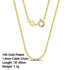 Rinntin 925 Sterling Silver Basic Women's Neck Chain Cable Bamboo Twisted Chain Fashion Side Bead Box Chain Necklace Jewelry